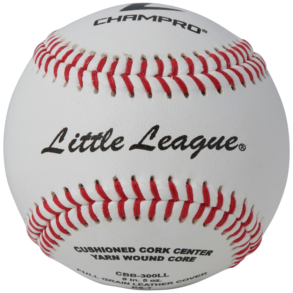 LITTLE LEAGUE® - DOUBLE CUSHION CORK CORE - FULL GRAIN LEATHER COVER - CBB-300LL