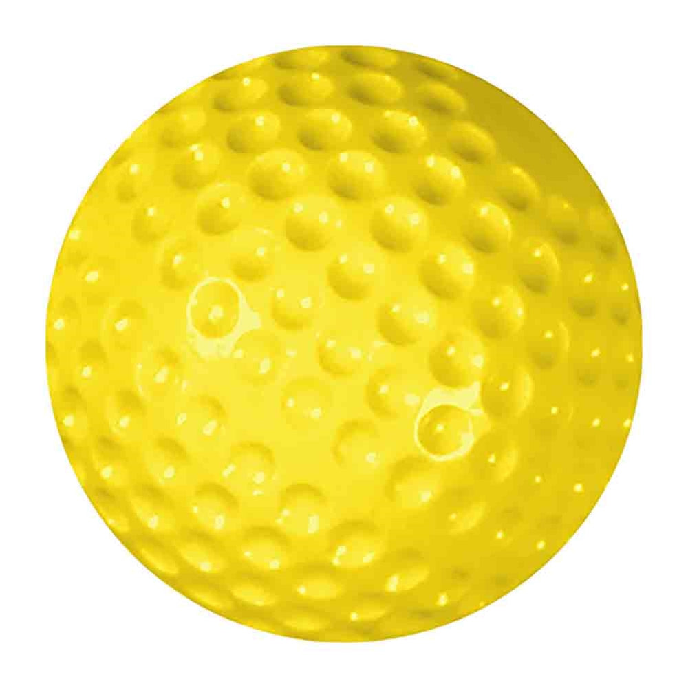 YELLOW - DIMPLE MOLDED BASEBALL - HARDER COVER - CBB-57