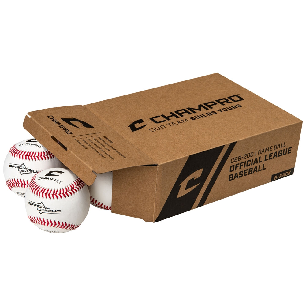 OFFICIAL LEAGUE FULL GRAIN LEATHER; 6-PACK - CBB2006