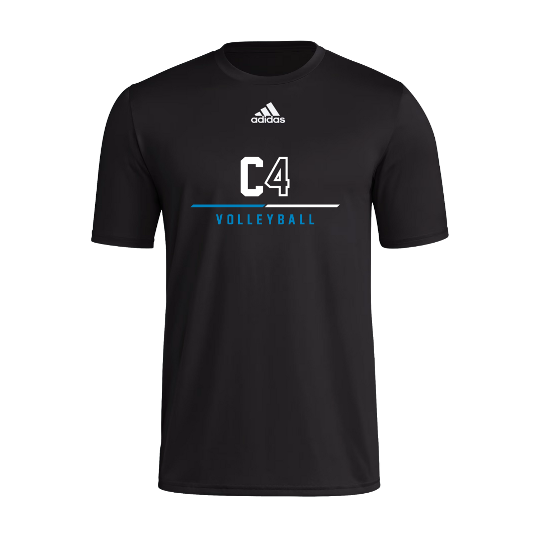 [REQUIRED] Club Four Adidas PreGame SS Tee - Black