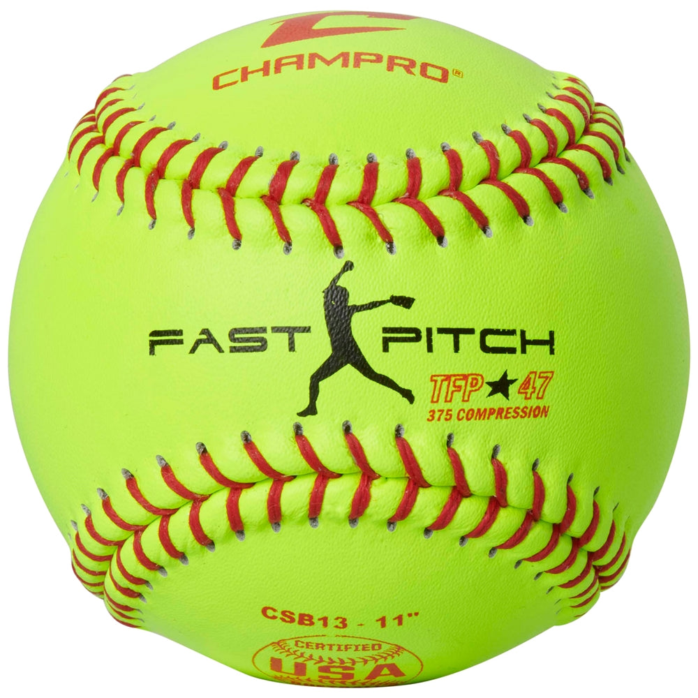 ASA/USA SOFTBALL 11" FAST PITCH - LEATHER COVER .47 COR - CSB13