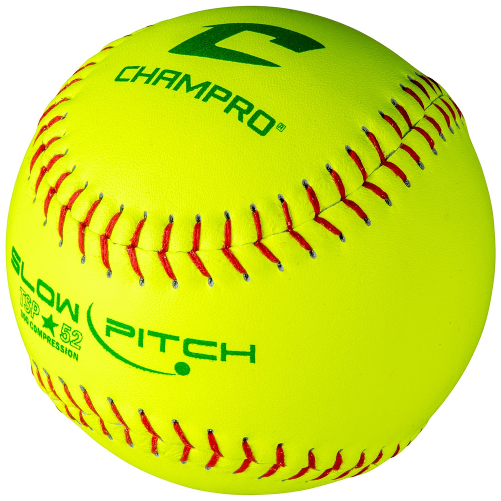 ASA/USA SOFTBALL 12" SLOW PITCH - LEATHER COVER .52 COR - CSB20Y