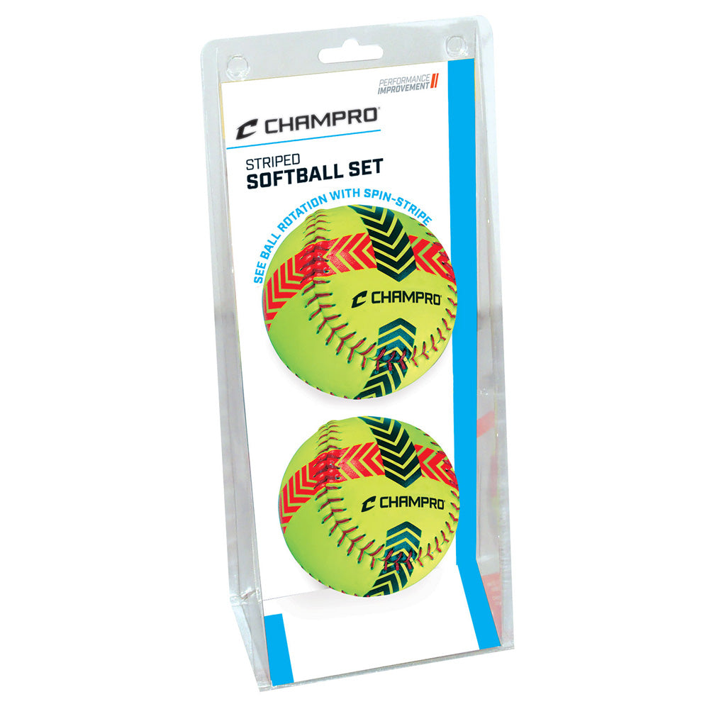 STRIPED TRAINING SOFTBALL (SET OF 2) - CSB52S
