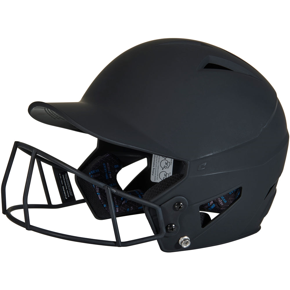 Champro HX Rise Fastpitch Matte Batting Helmet w/Faceguard - HXFPMBS