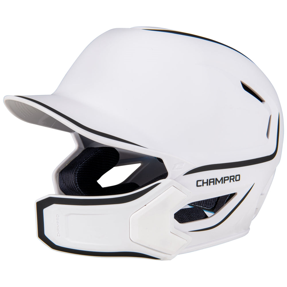 HXE TWO-TONE MATTE BATTING HELMET W/JAW GUARD
