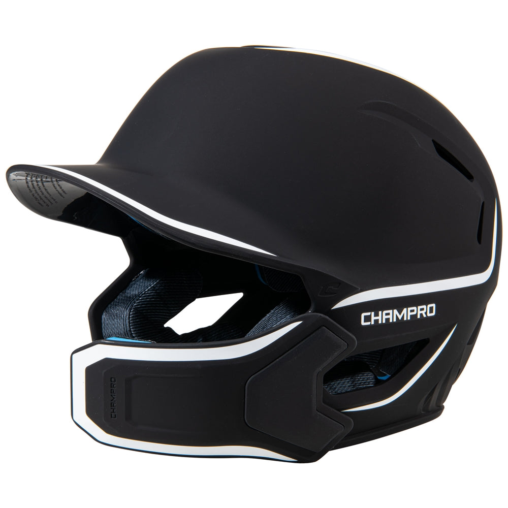 HXE TWO-TONE MATTE BATTING HELMET W/JAW GUARD - HXEM2JGBM