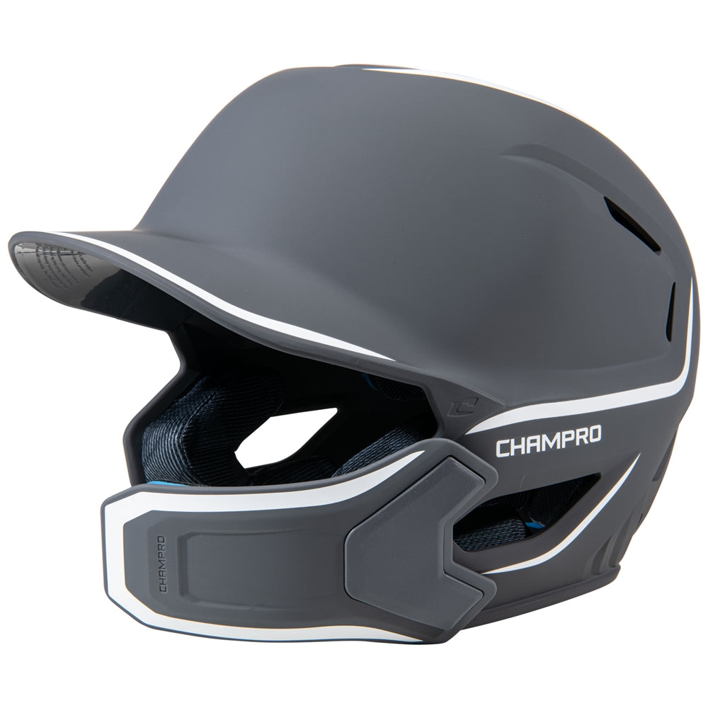 HXE TWO-TONE MATTE BATTING HELMET W/JAW GUARD - HXEM2JGGHL