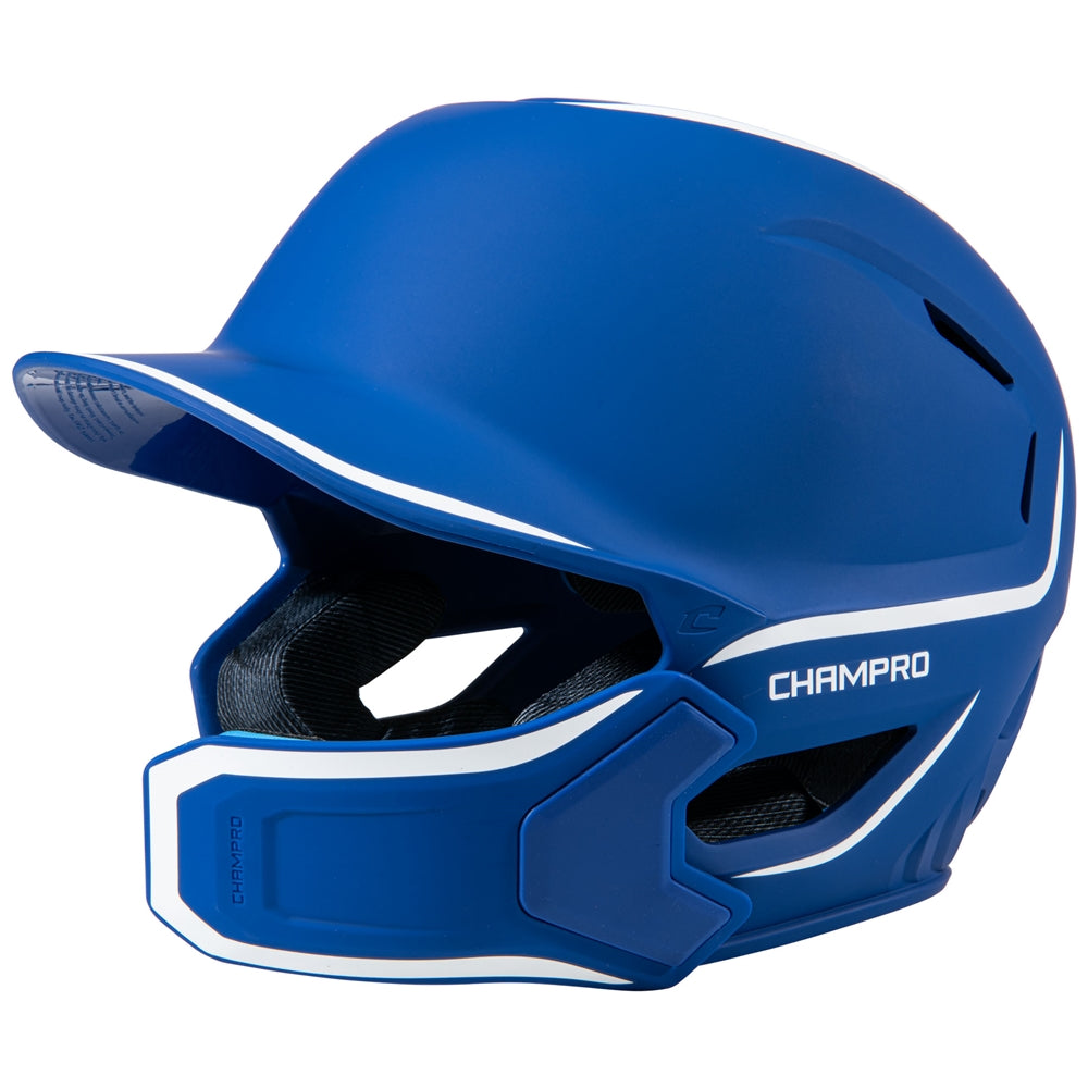HXE TWO-TONE MATTE BATTING HELMET W/JAW GUARD - HXEM2JGRYL