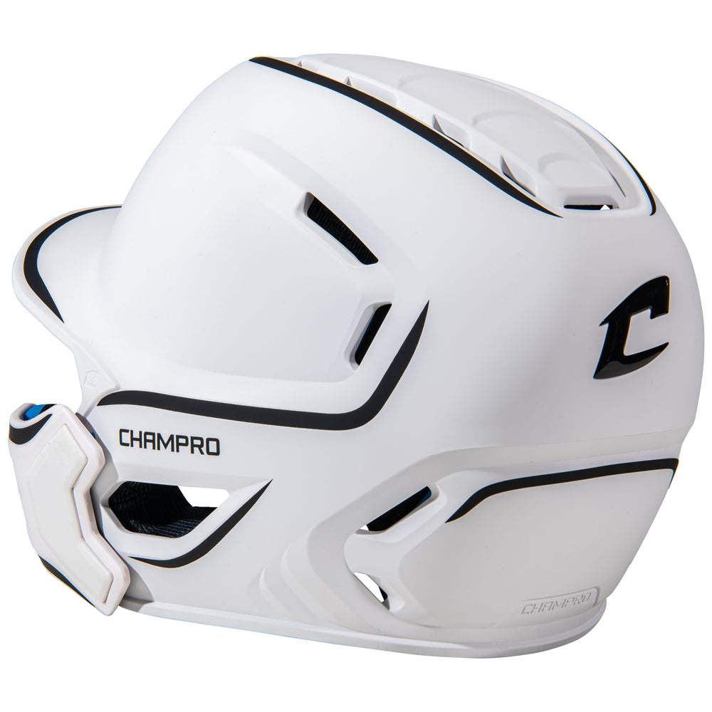 HXE TWO-TONE MATTE BATTING HELMET W/JAW GUARD