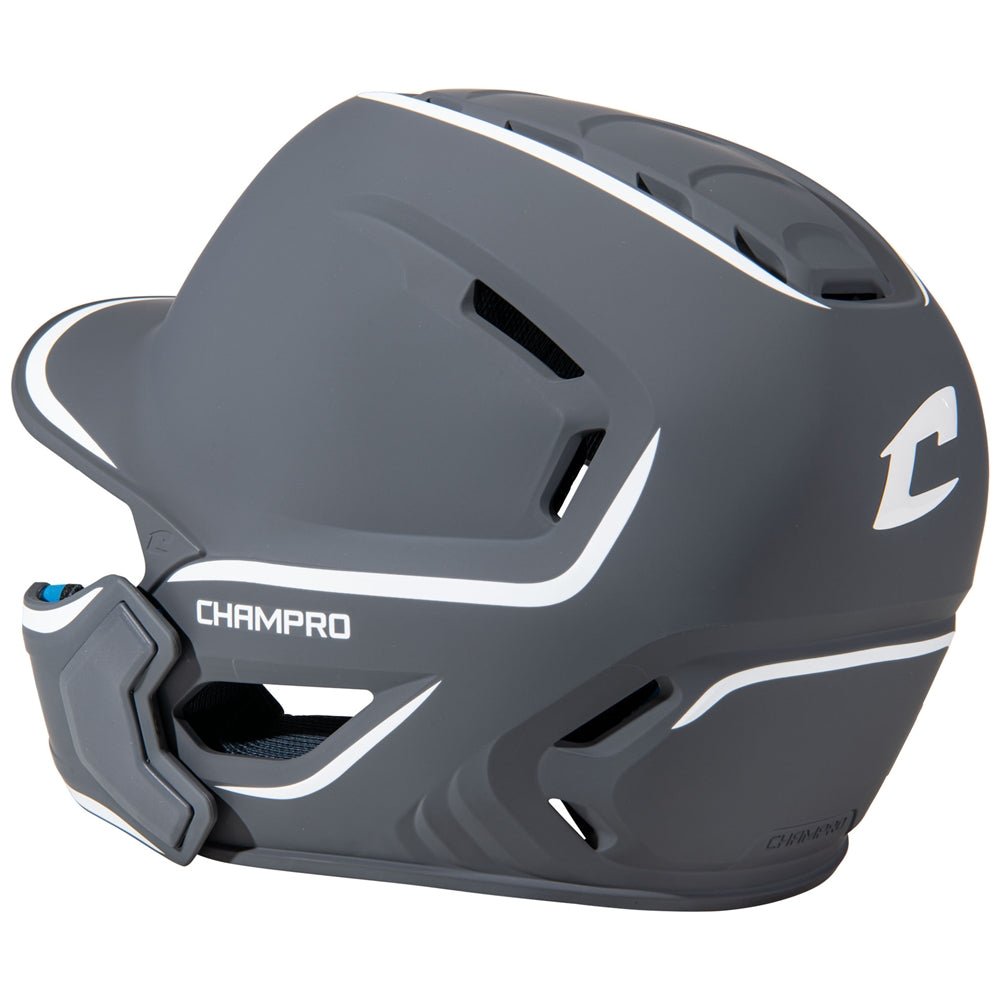HXE TWO-TONE MATTE BATTING HELMET W/JAW GUARD - HXEM2JGGHL