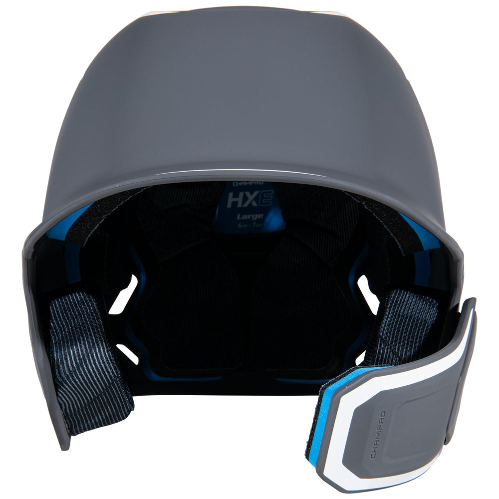 HXE TWO-TONE MATTE BATTING HELMET W/JAW GUARD - HXEM2JGGHL