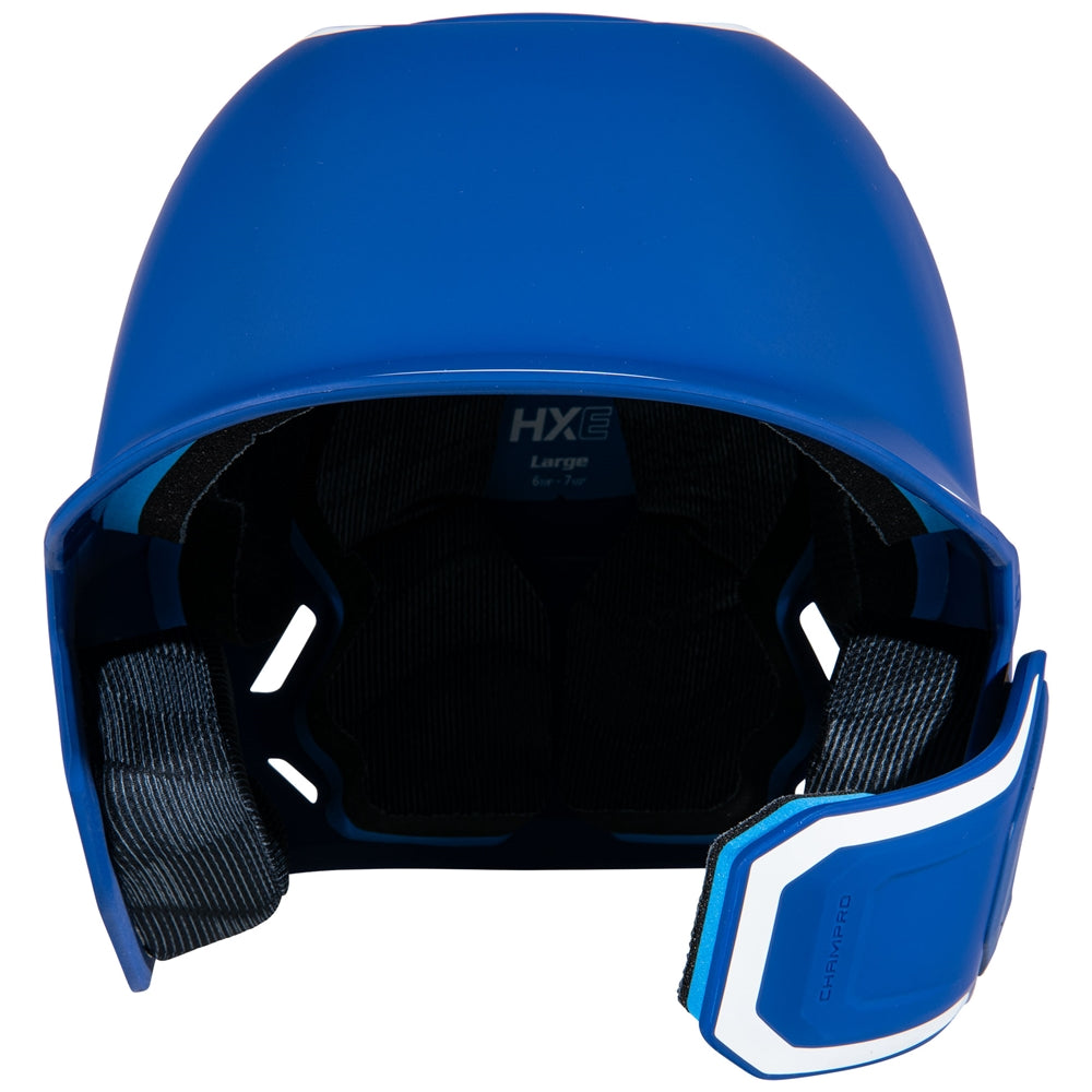 HXE TWO-TONE MATTE BATTING HELMET W/JAW GUARD - HXEM2JGRYL