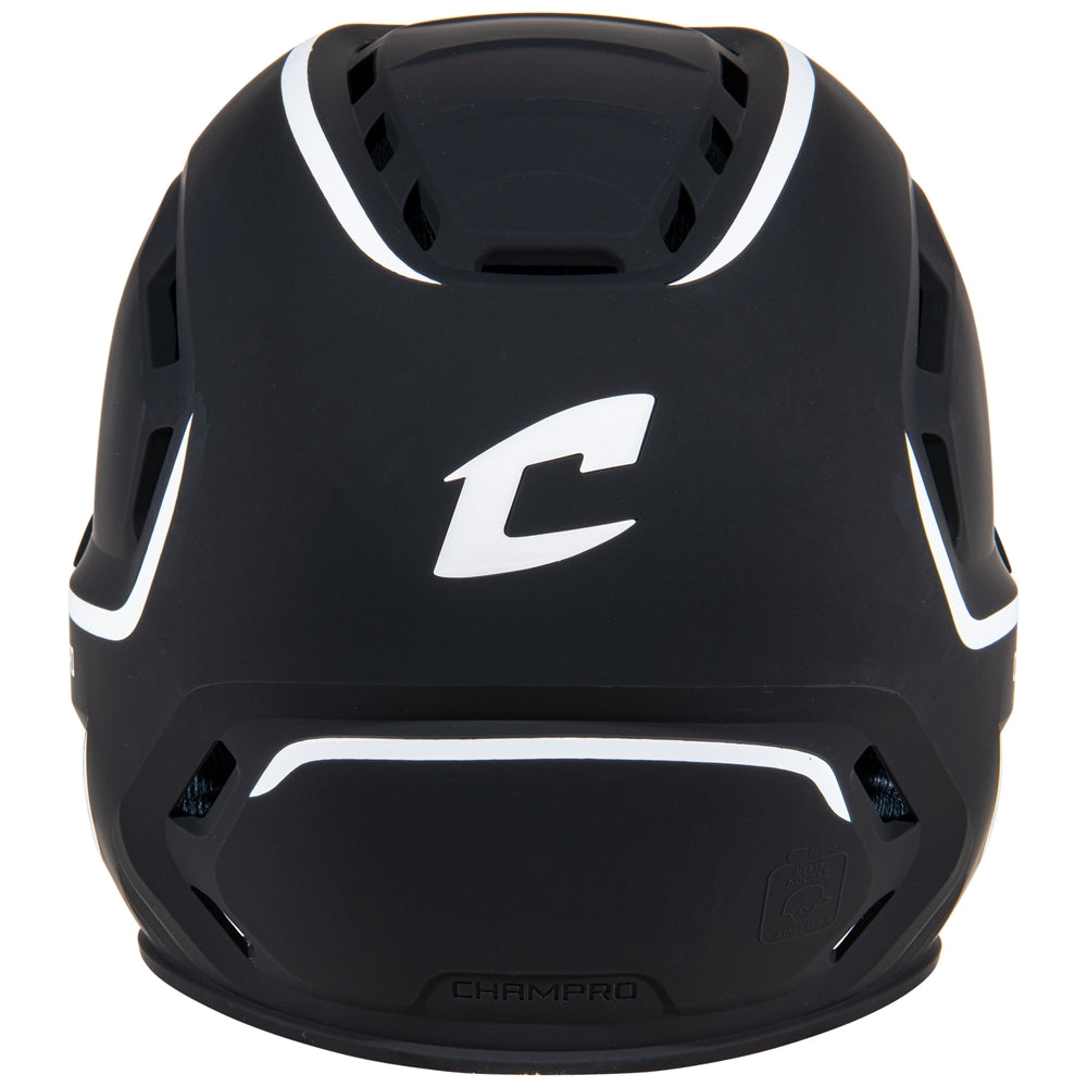 HXE TWO-TONE MATTE BATTING HELMET W/JAW GUARD - HXEM2JGBM