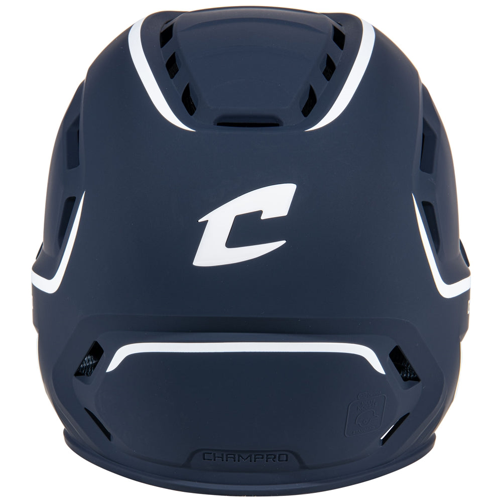HXE TWO-TONE MATTE BATTING HELMET W/JAW GUARD - HXEM2JGNYL