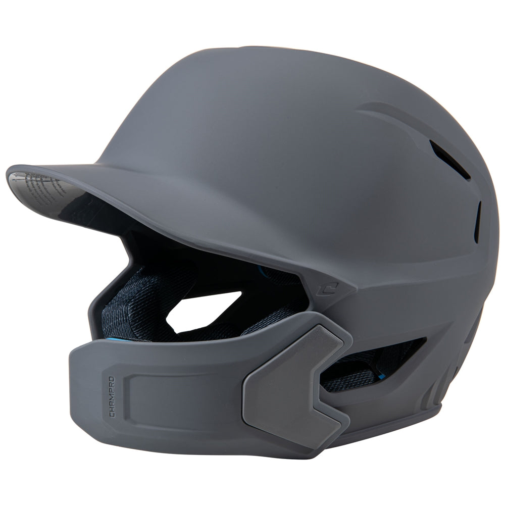 HXE MATTE BATTING HELMET W/JAW GUARD - HXEMJGGHL