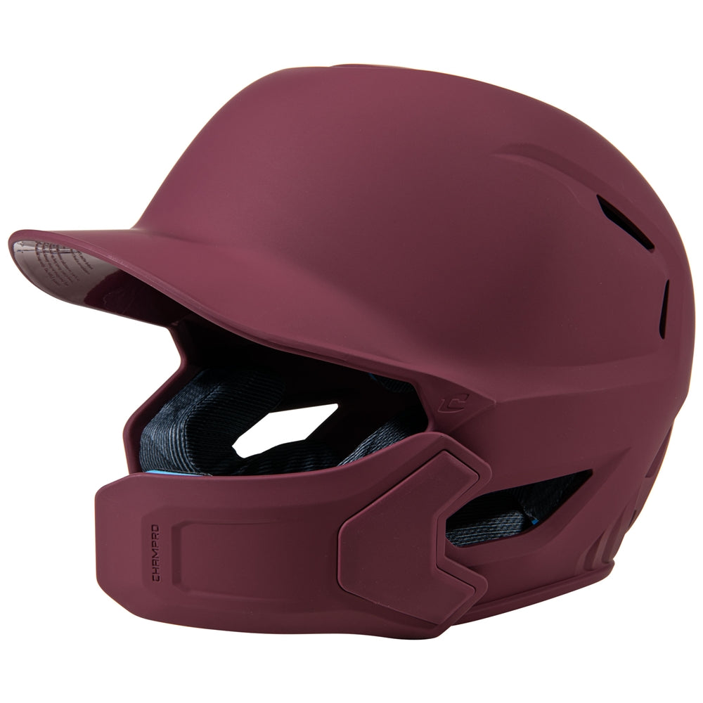 HXE MATTE BATTING HELMET W/JAW GUARD - HXEMJGMAM