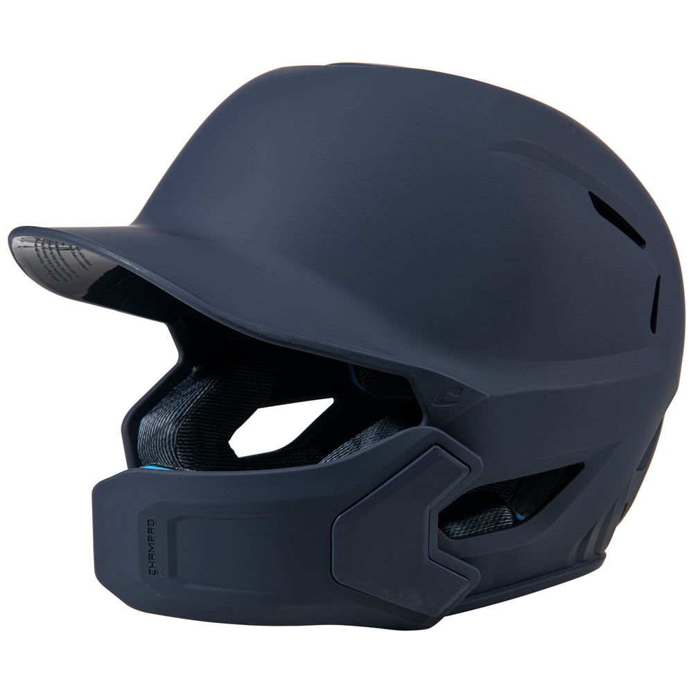 HXE MATTE BATTING HELMET W/JAW GUARD - HXEMJGNYL