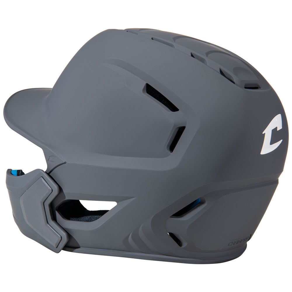 HXE MATTE BATTING HELMET W/JAW GUARD - HXEMJGGHL