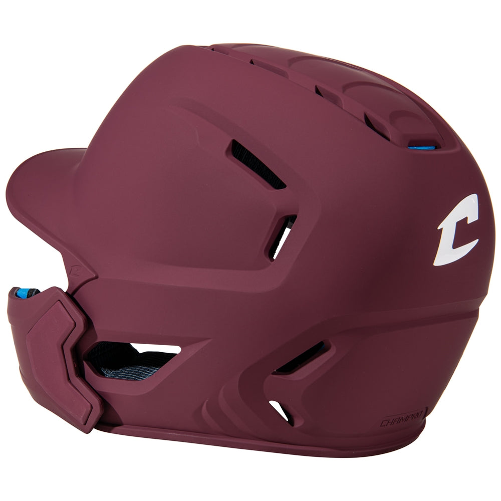 HXE MATTE BATTING HELMET W/JAW GUARD - HXEMJGMAM