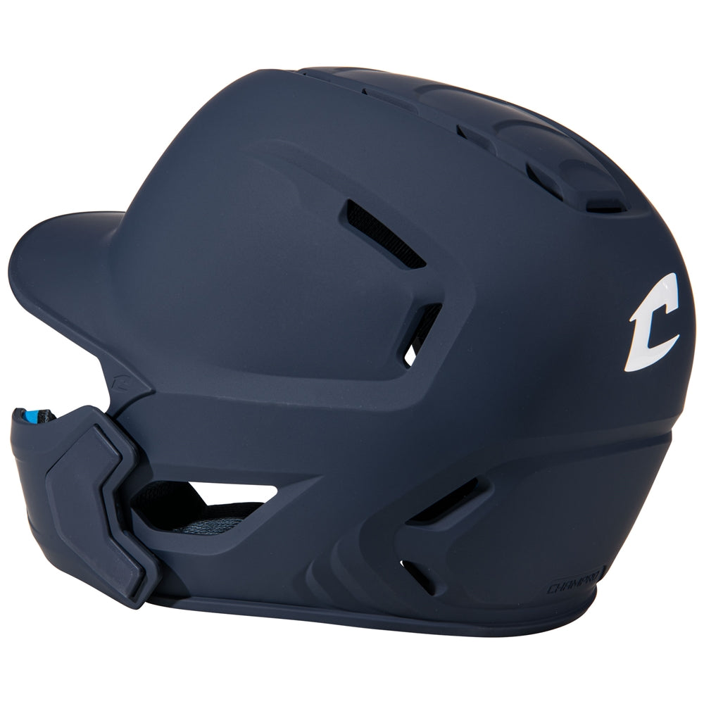 HXE MATTE BATTING HELMET W/JAW GUARD - HXEMJGNYL