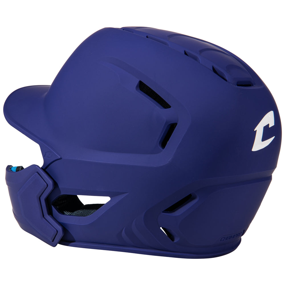 HXE MATTE BATTING HELMET W/JAW GUARD - HXEMJGPUL