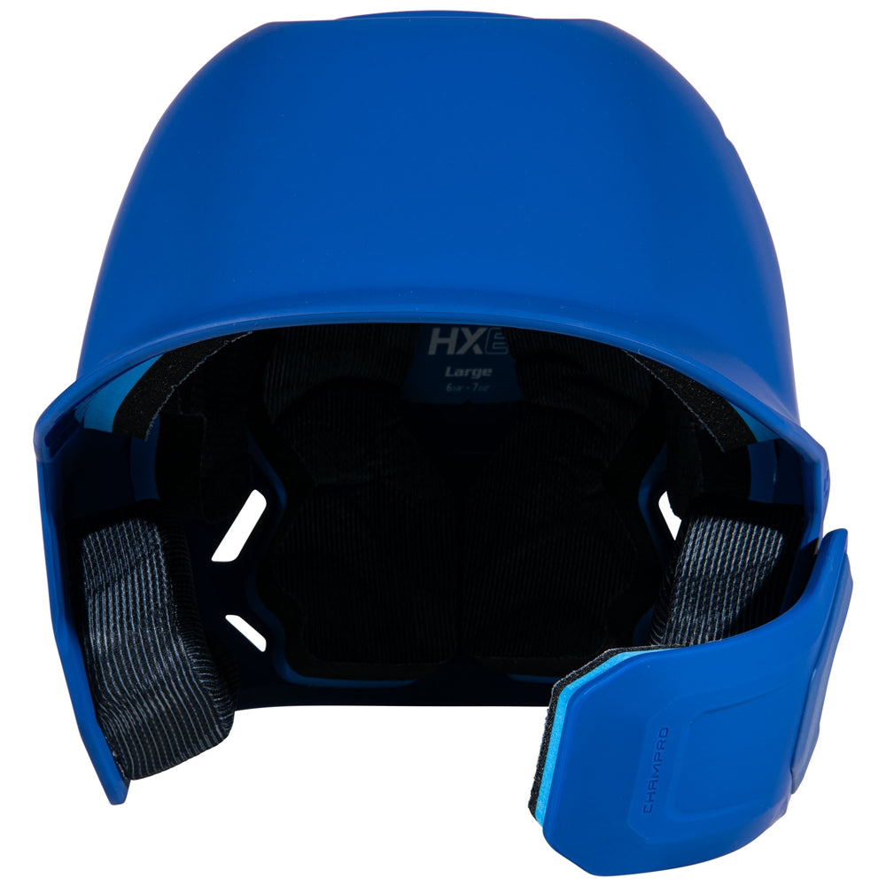 HXE MATTE BATTING HELMET W/JAW GUARD - HXEMJGSCXL