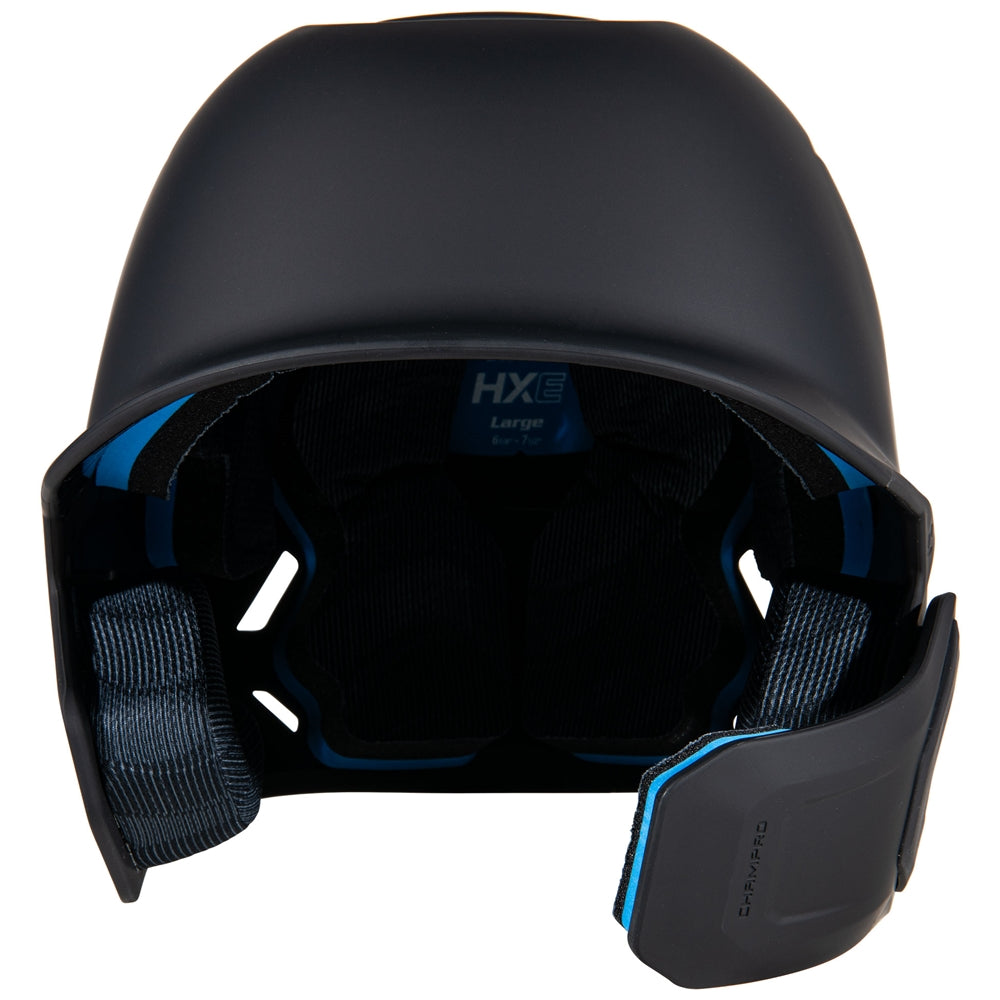 HXE MATTE BATTING HELMET W/JAW GUARD - HXEMJGBXL