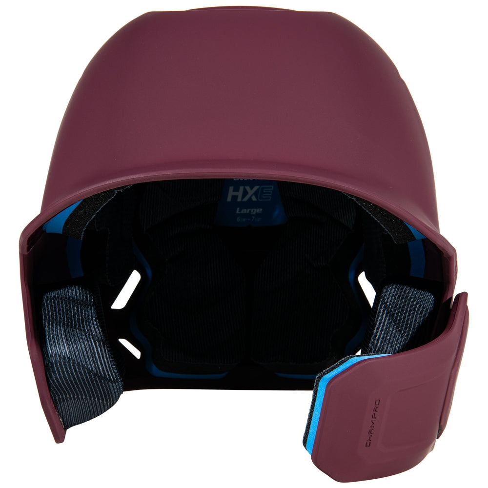 HXE MATTE BATTING HELMET W/JAW GUARD - HXEMJGMAM