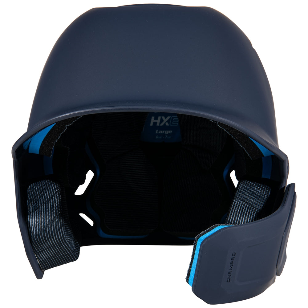 HXE MATTE BATTING HELMET W/JAW GUARD - HXEMJGNYL