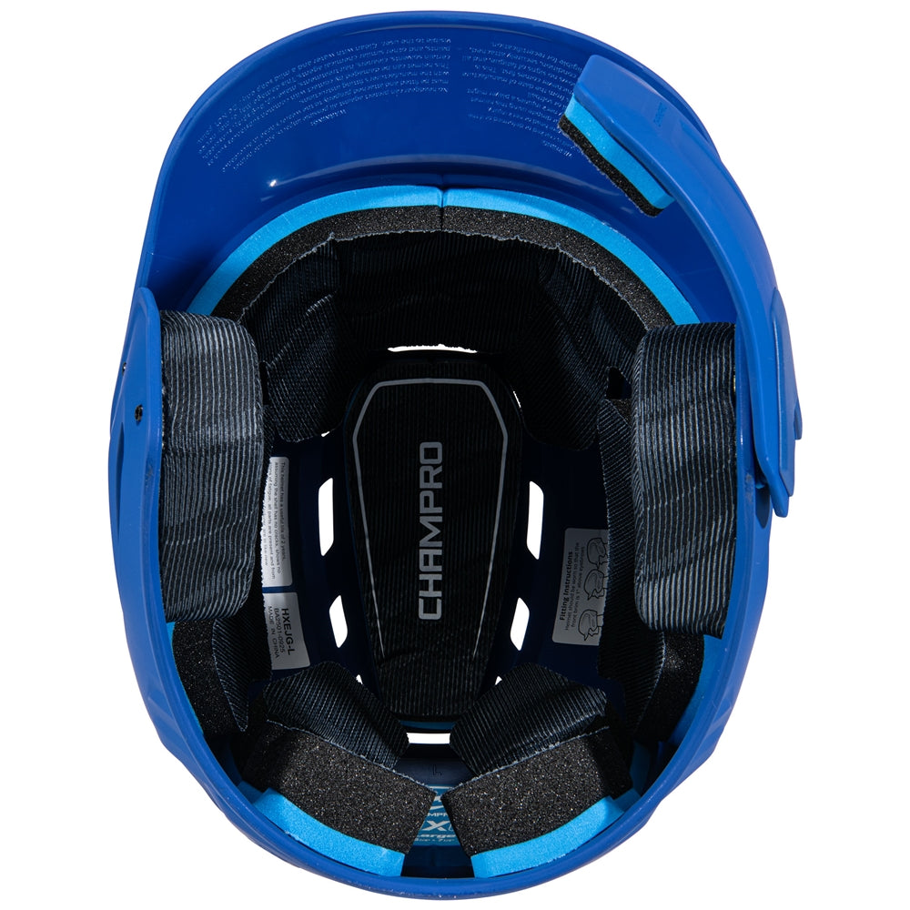 HXE MATTE BATTING HELMET W/JAW GUARD