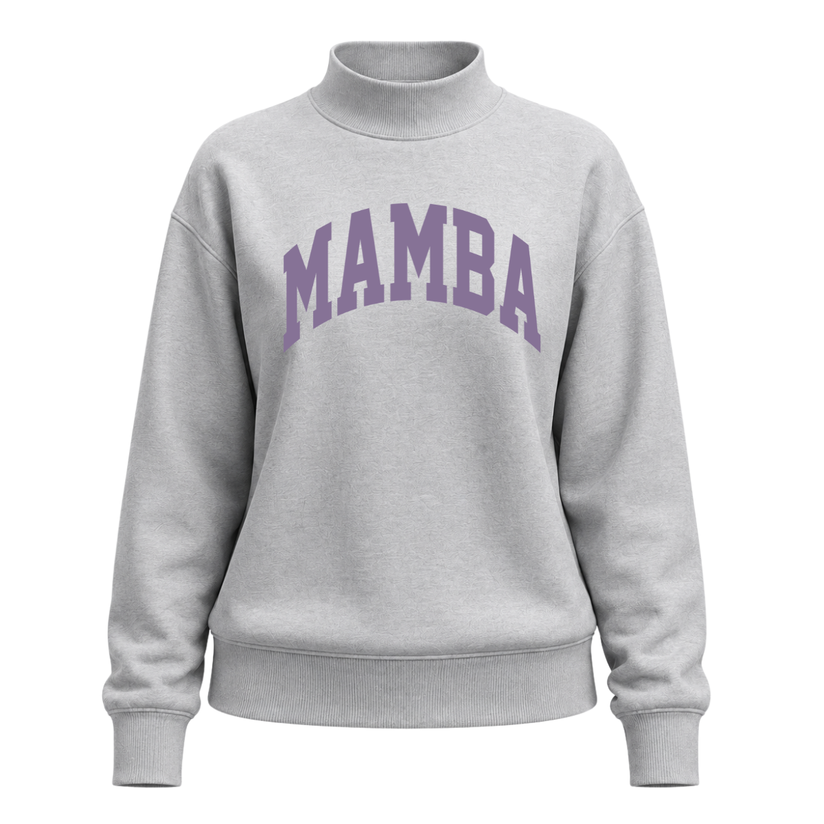 MAMBA printed on Grey Charles River Women’s Willow Mock-Neck Sweatshirt