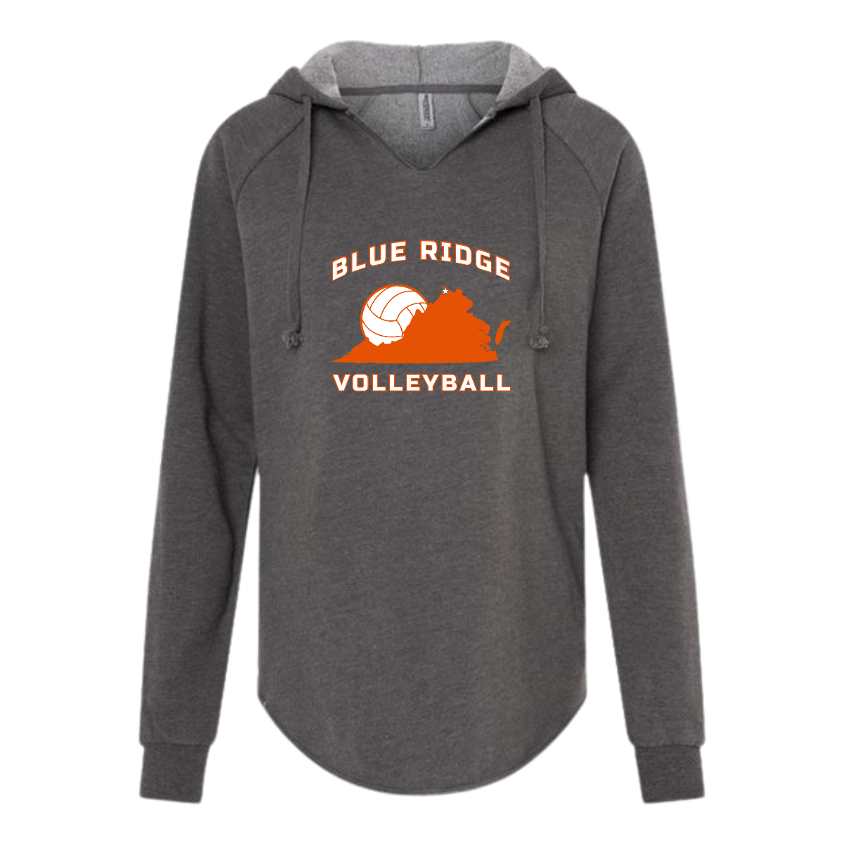 Womens Lightweight Wash Hooded Sweatshirt