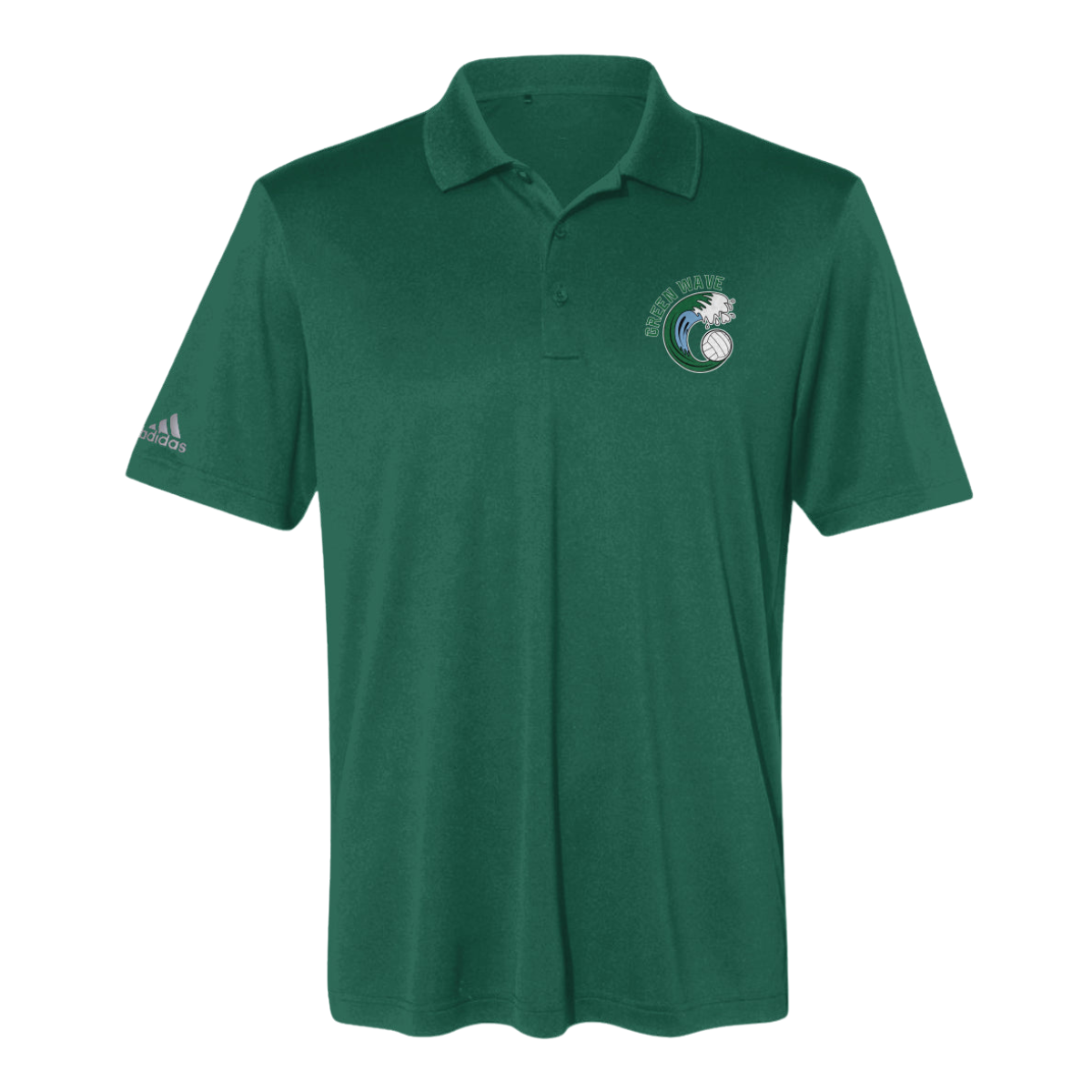 Adult Green Wave Volleyball Adidas Performance Polo