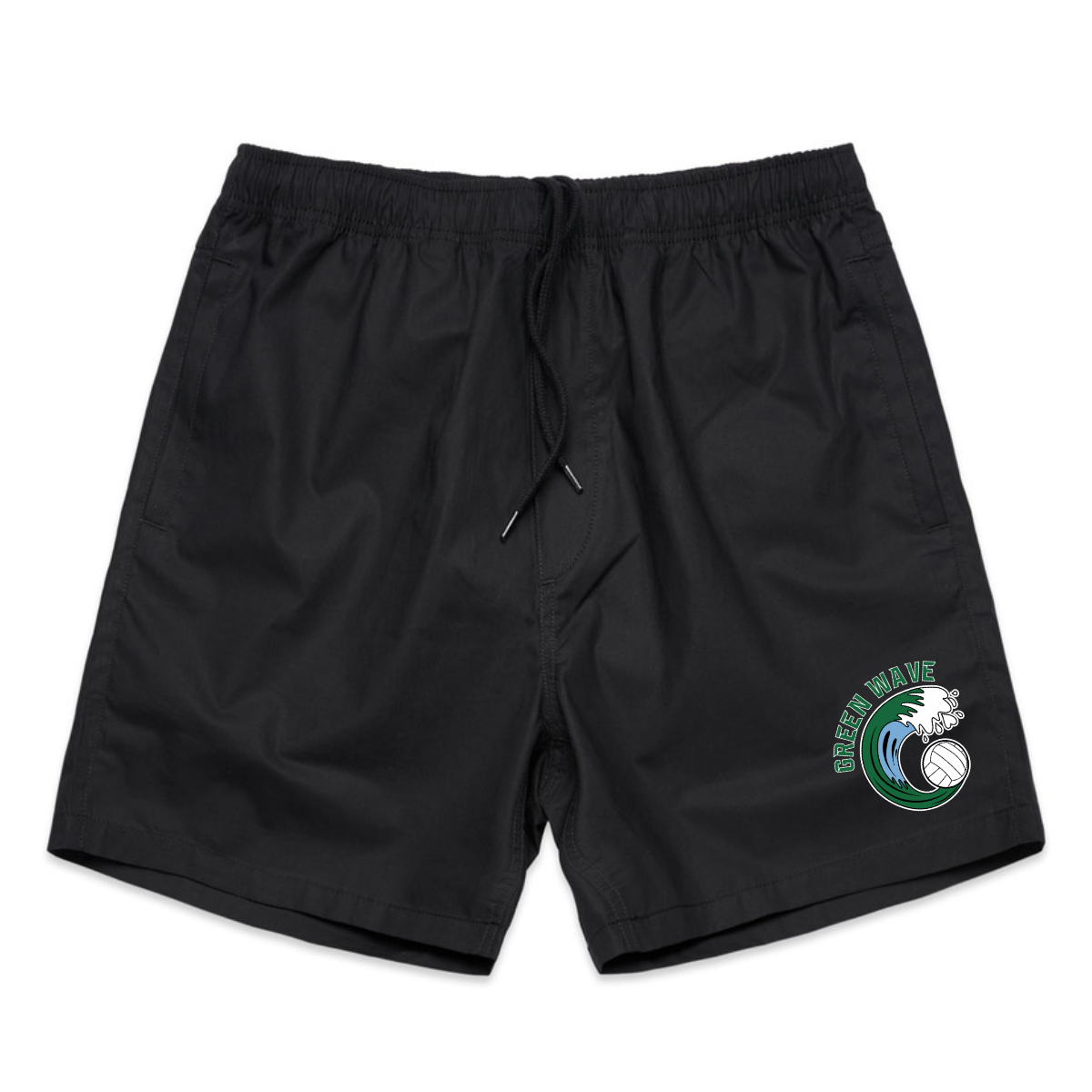Adult Green Wave Beach Shorts
