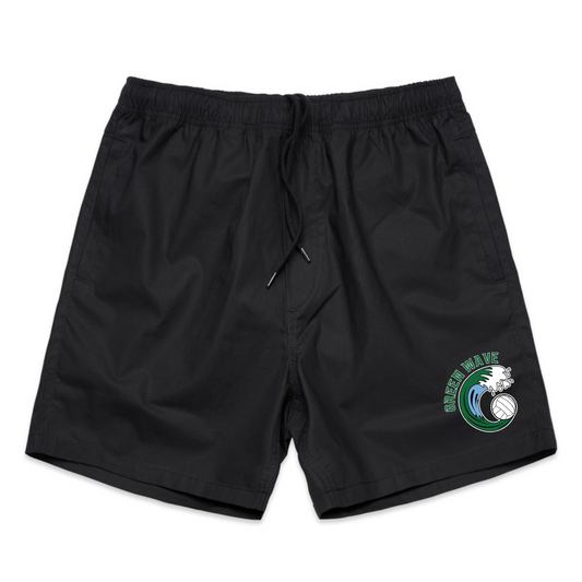 Adult Green Wave Beach Shorts