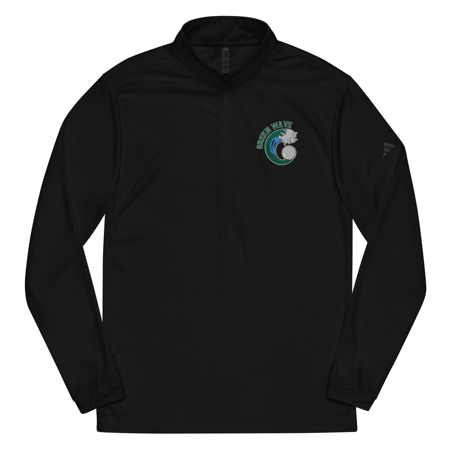 Adult Green Wave Adidas Quarter Zip Pullover
