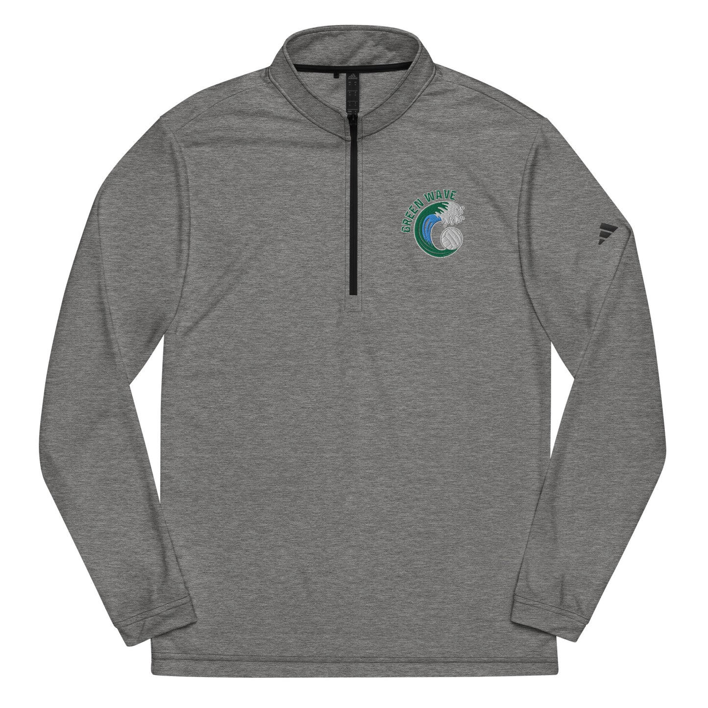 Adult Green Wave Adidas Quarter Zip Pullover
