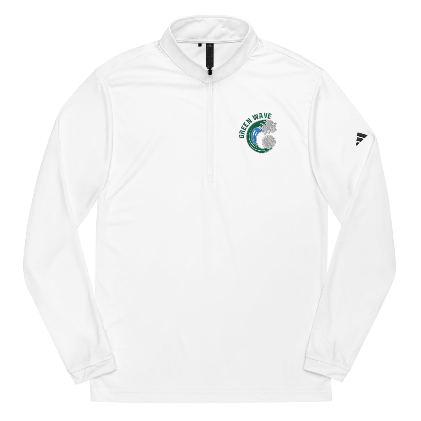 Adult Green Wave Adidas Quarter Zip Pullover
