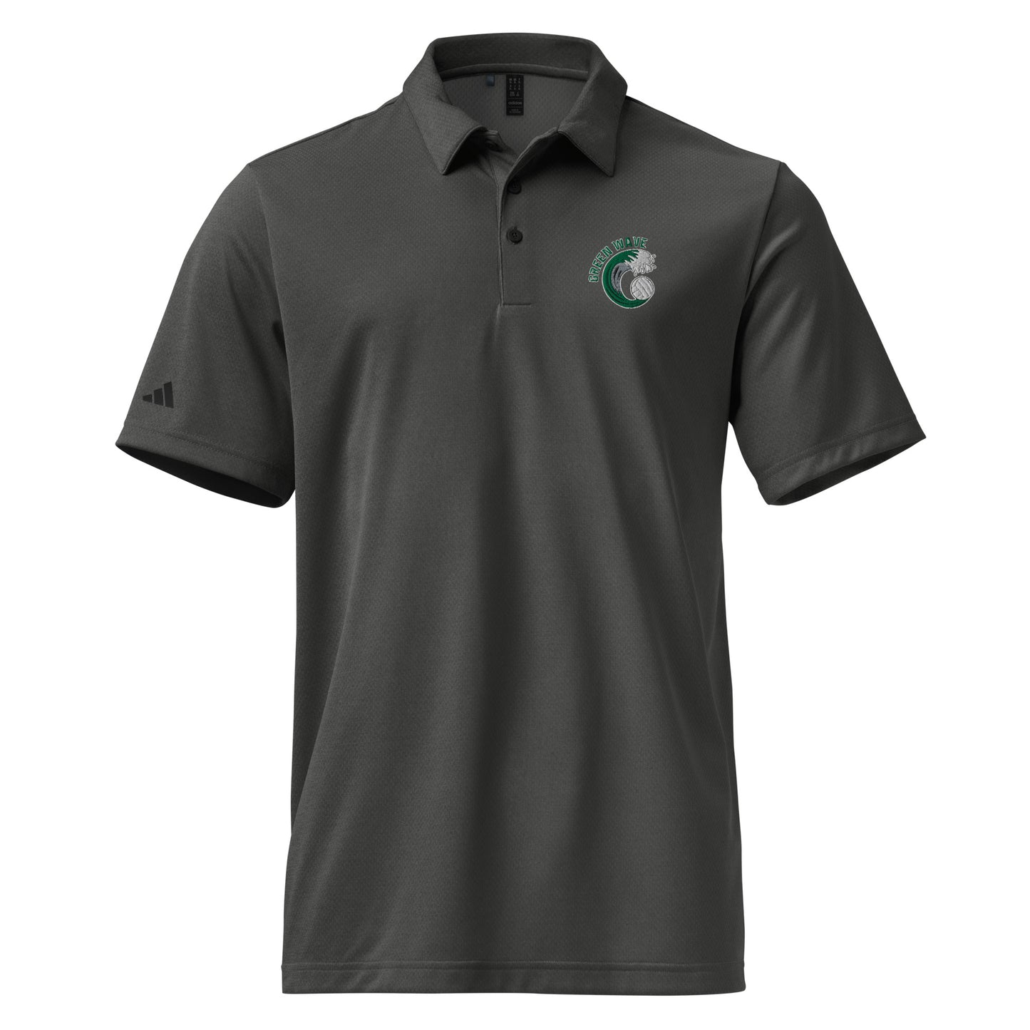 Adult Green Wave Volleyball Adidas Space-dyed Polo