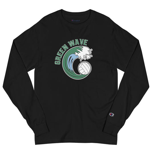 Adult Green Wave Volleyball Club Champion Long Sleeve Shirt