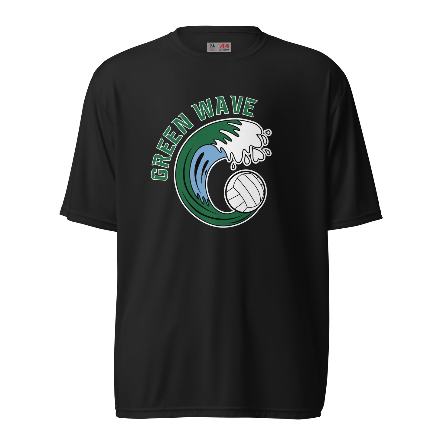 Adult Green Wave Volleyball A4 Performance Shirt