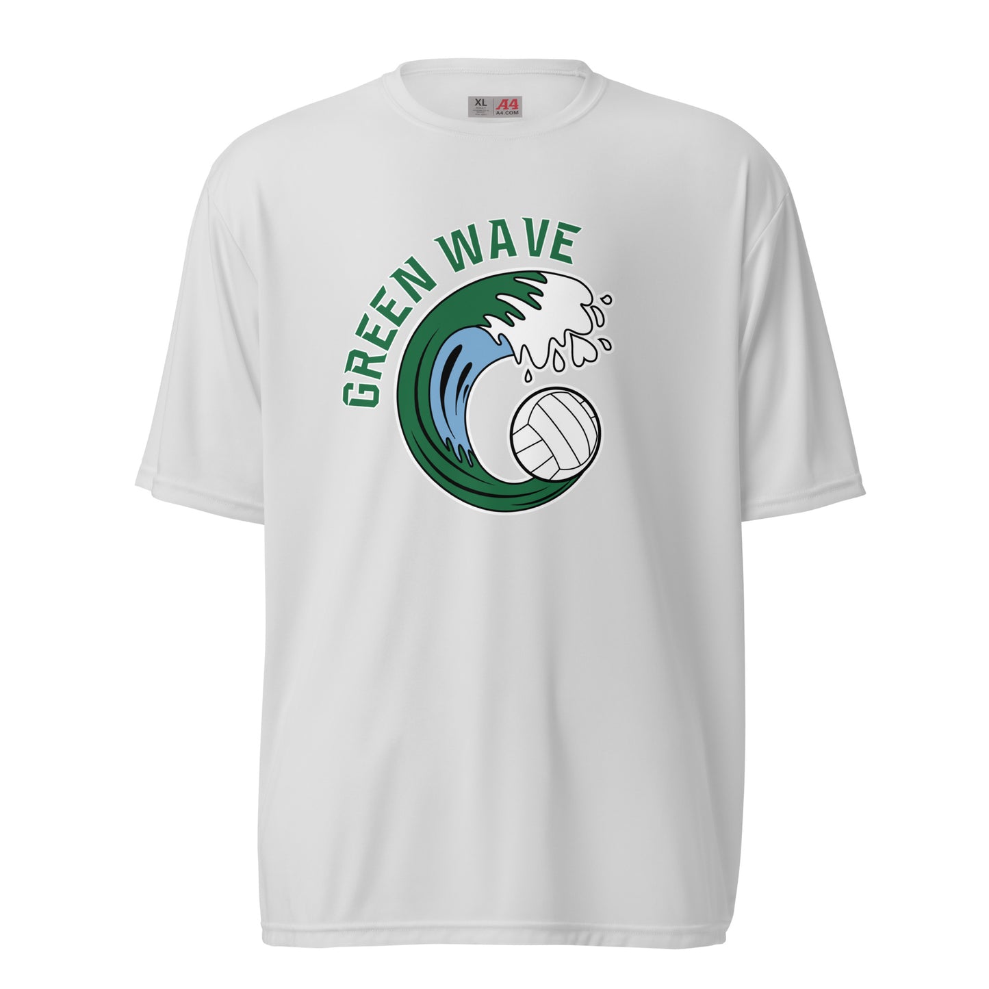 Adult Green Wave Volleyball A4 Performance Shirt